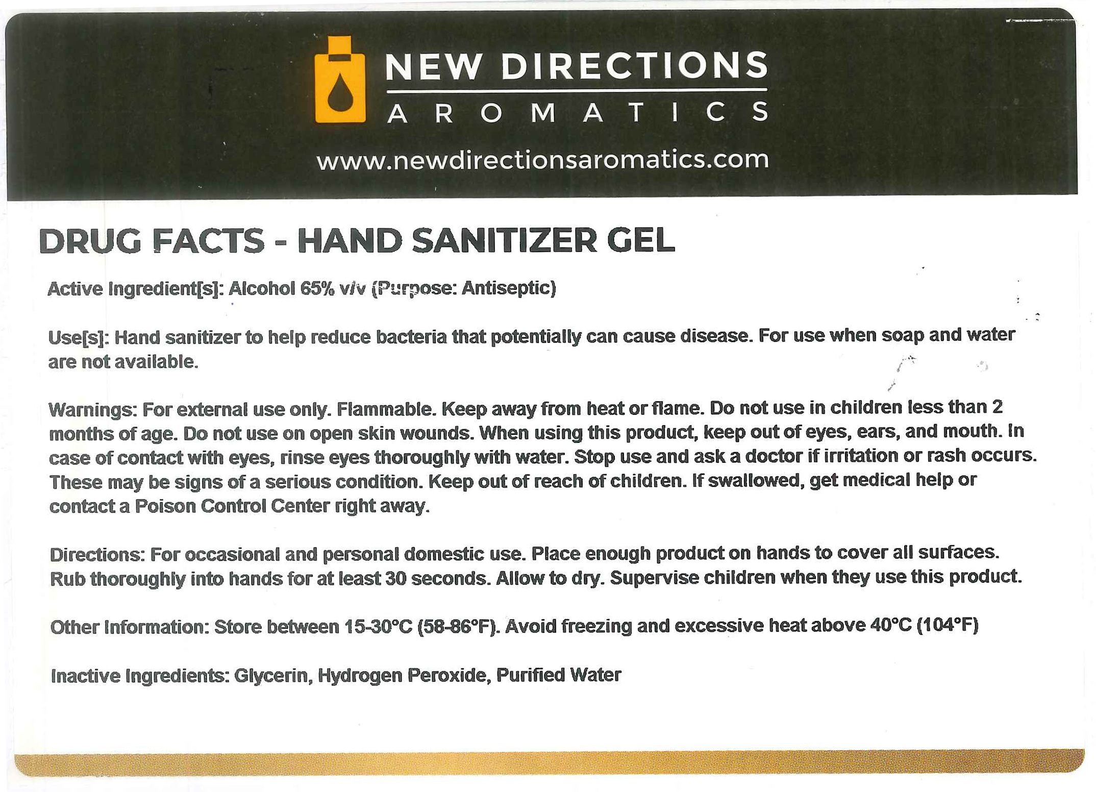 Label_Hand Sanitizer Gel Drug Facts 200L