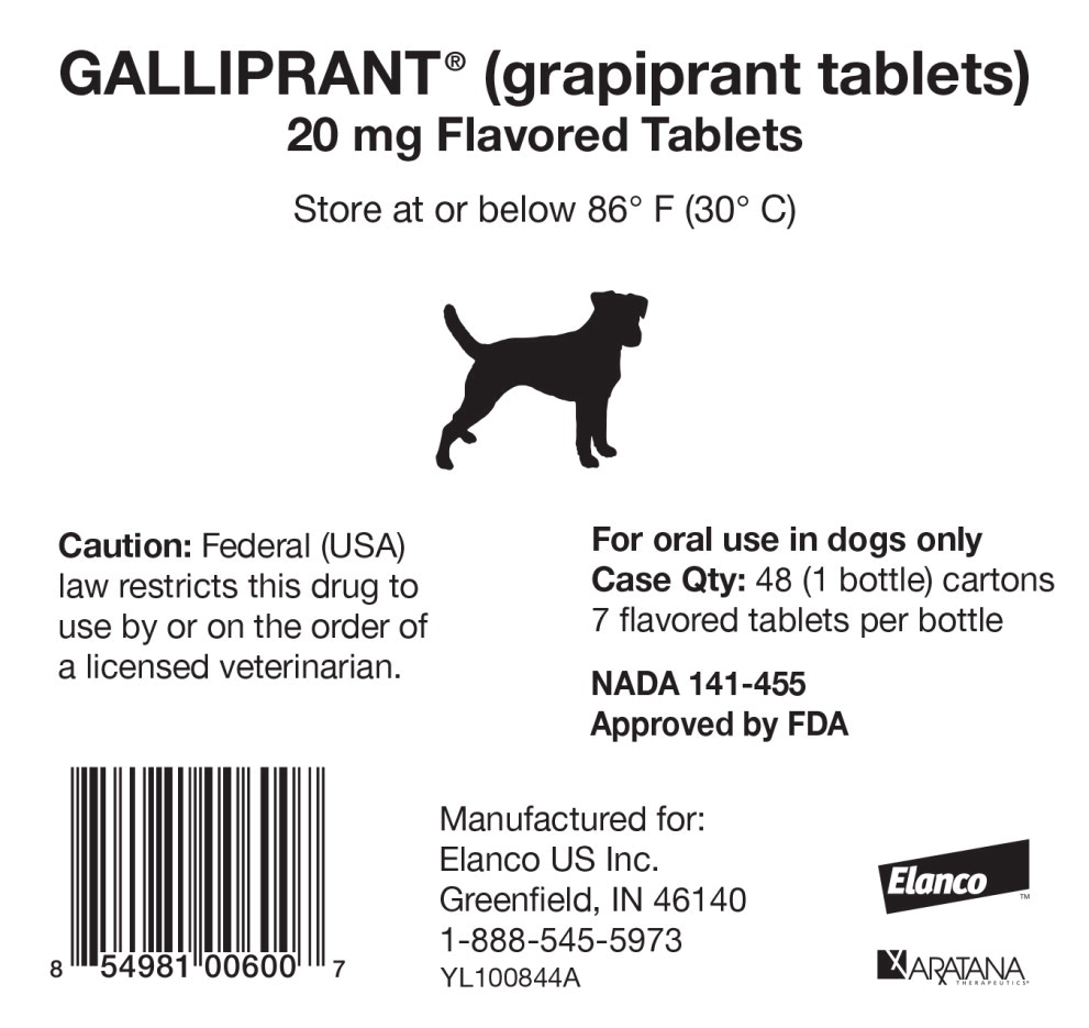 Principal Display Panel - Galliprant 20 mg 7 Tablets Box Label
