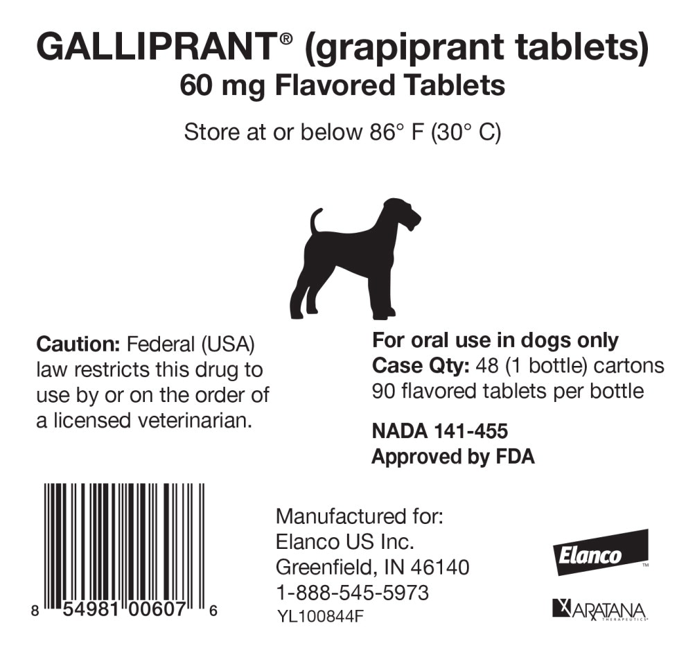 Principal Display Panel - Galliprant 20 mg 90 Tablets Box Label
