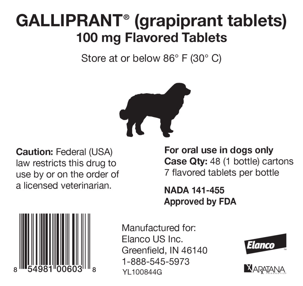 Principal Display Panel - Galliprant 100 mg 7 Tablets Box Label

