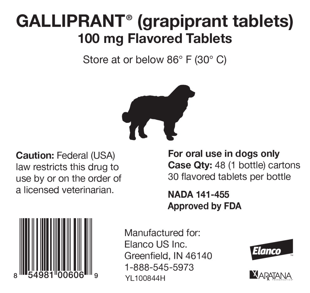 Principal Display Panel - Galliprant 100 mg 30 Tablets Box Label
