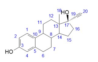 Ethinyl estradiol structural formula