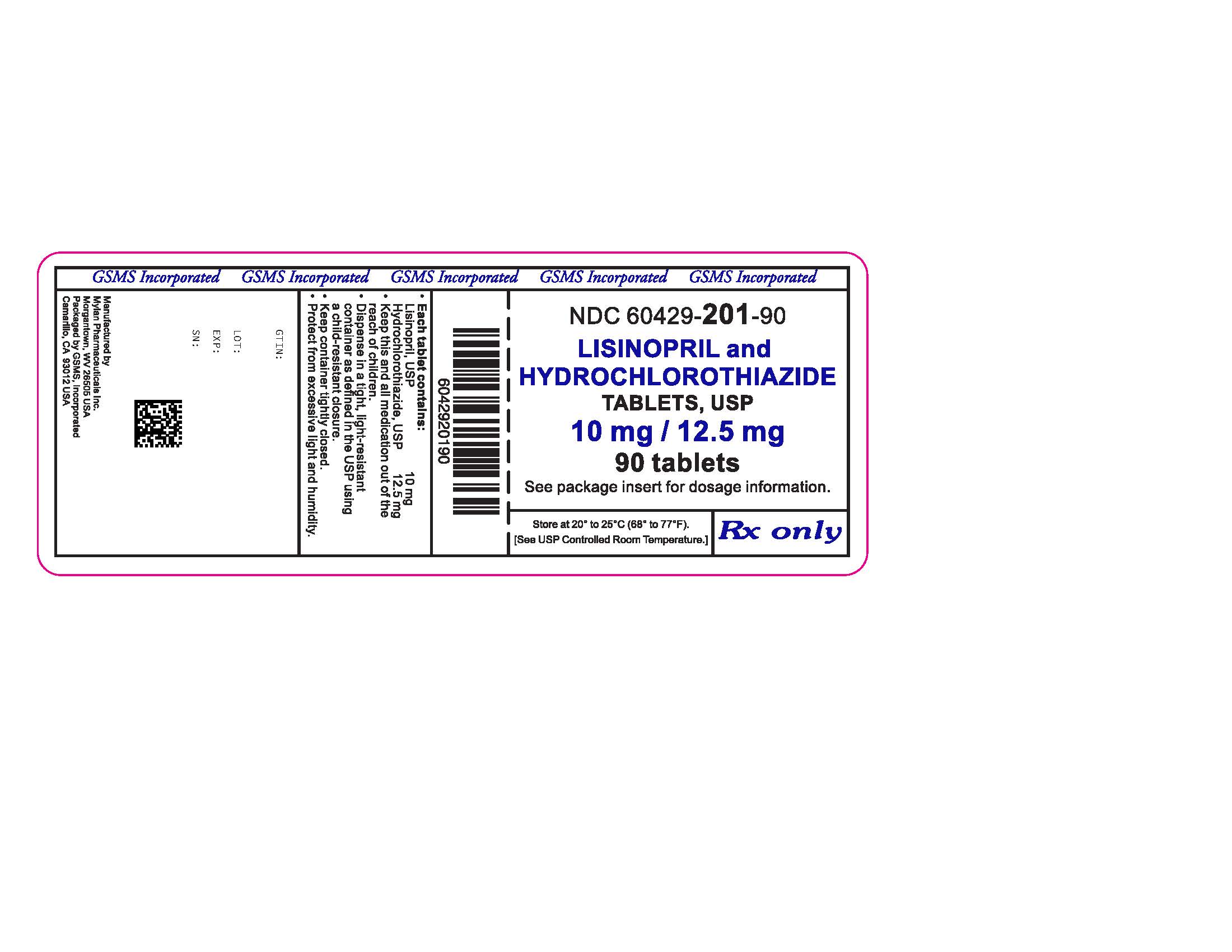 Lisinopril And Hydrochlorothiazide Tablet 7938