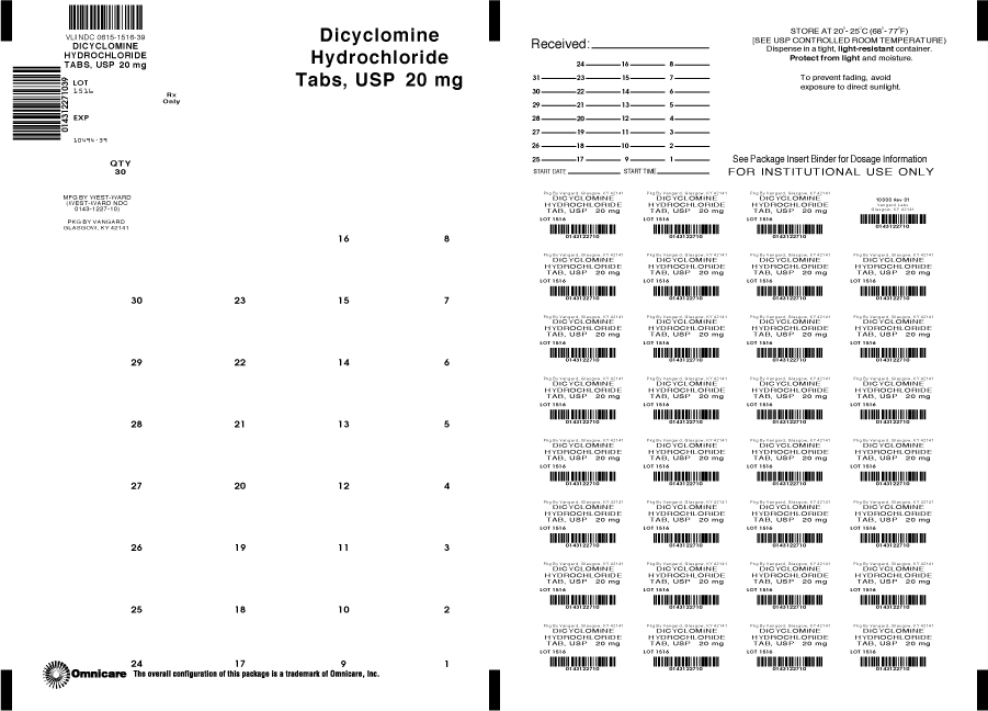 Principal Display Panel-Dicyclomine HCL 20mg