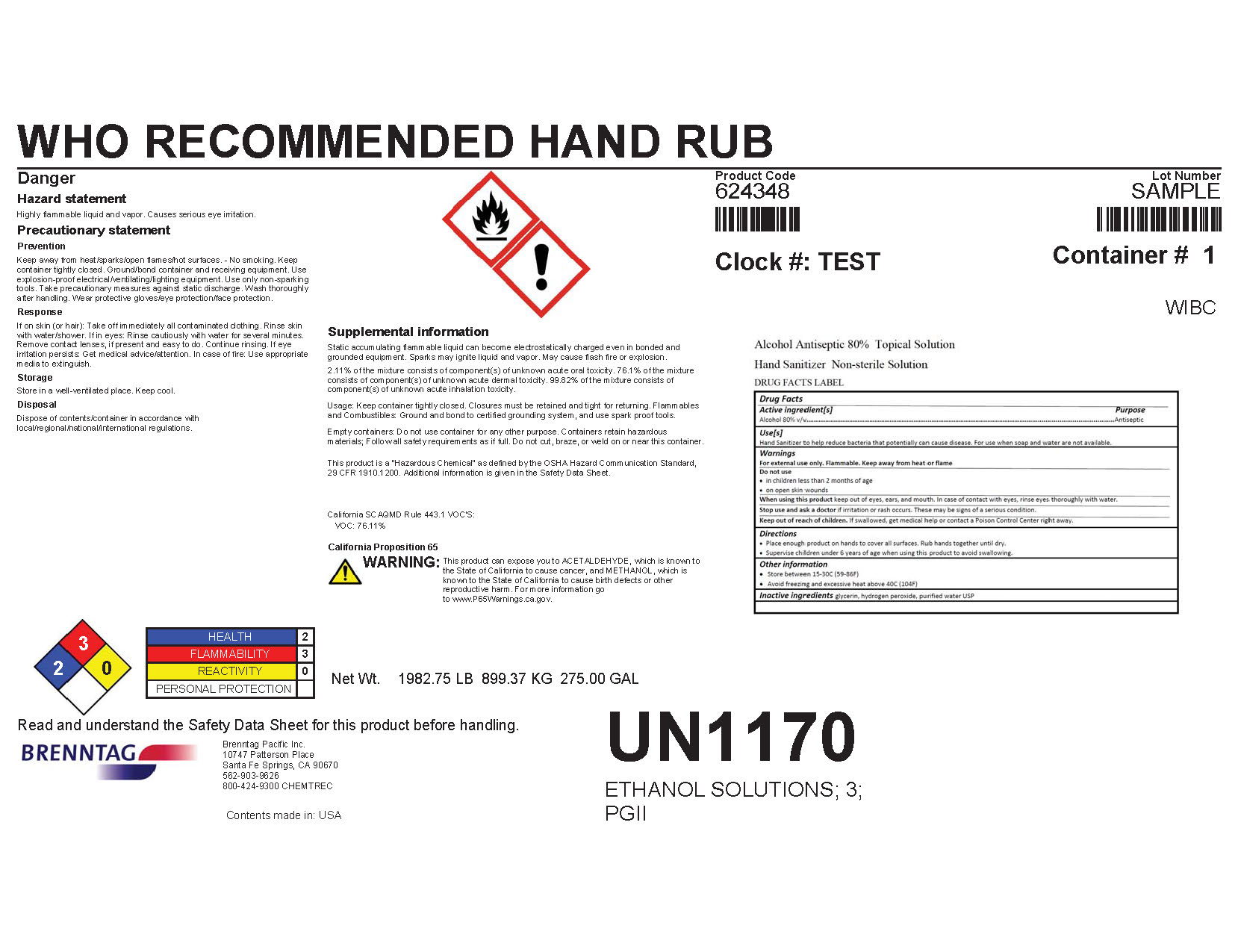 WHO RECEOMMENDED HAND RUB