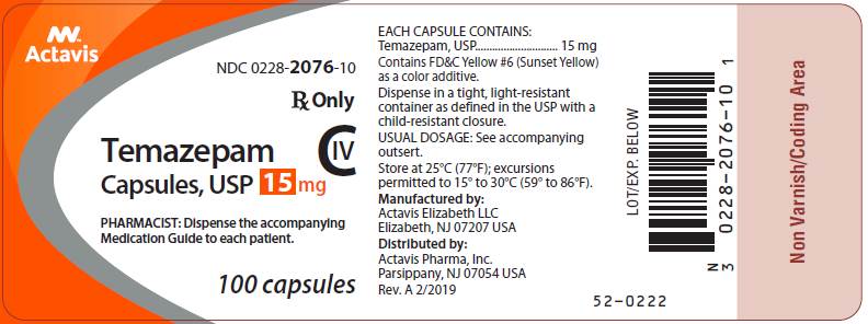 15 mg 100 capsules label