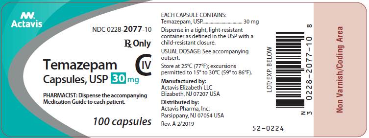30 mg 100 capsules label