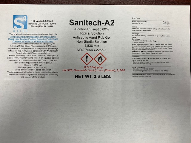Sanitech-A2 Half Gallon gel