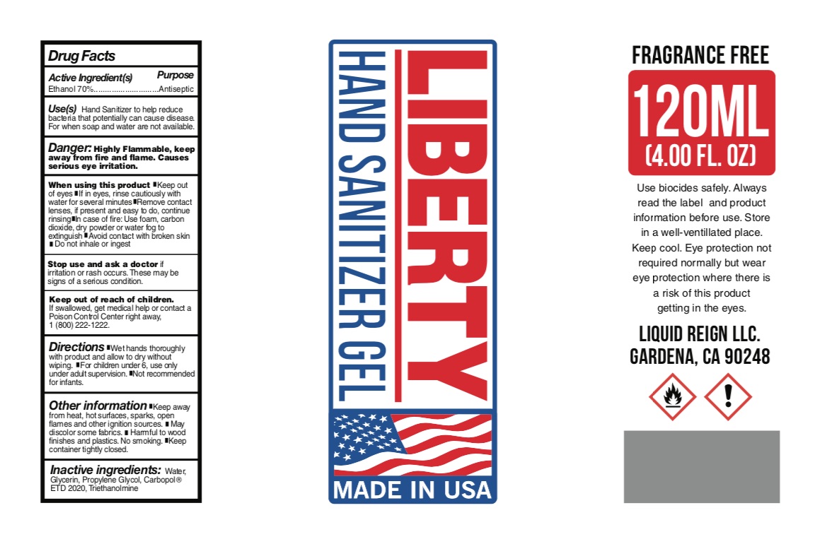 Liberty 70 Gel - 120ml Label