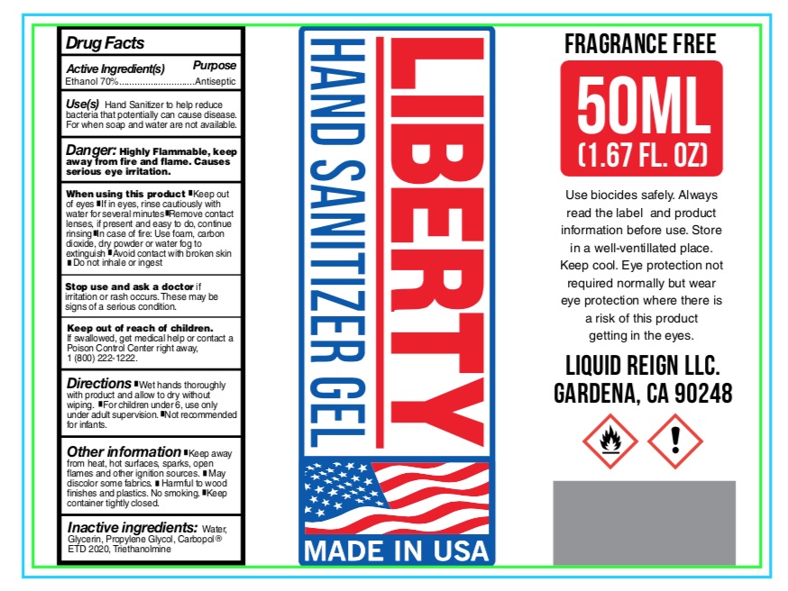 Liberty 70 Gel - 50ml Label