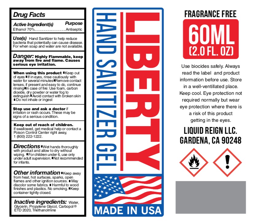 Liberty 70 Gel - 60ml Label