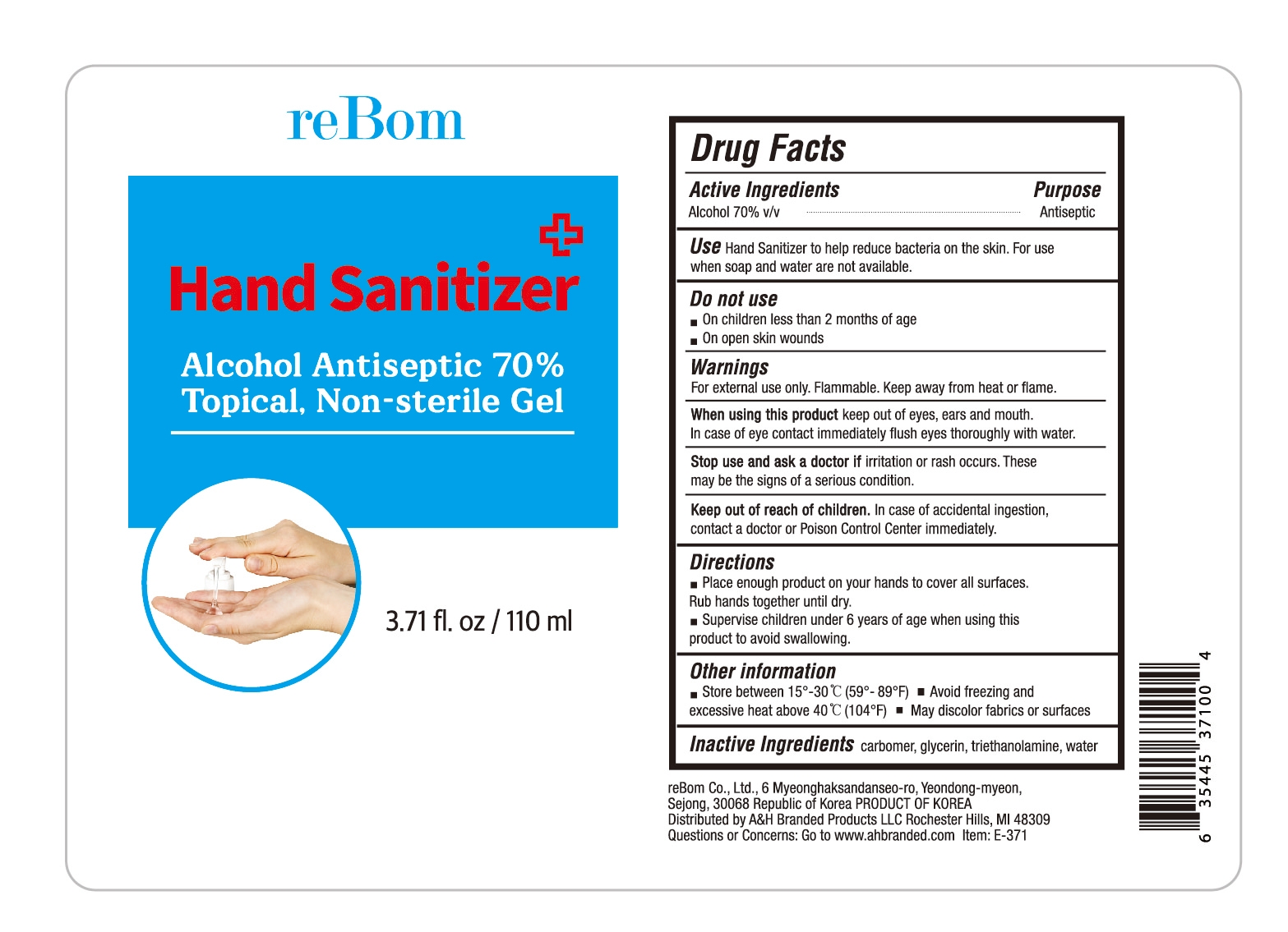 Hand Sanitizer 110 mL