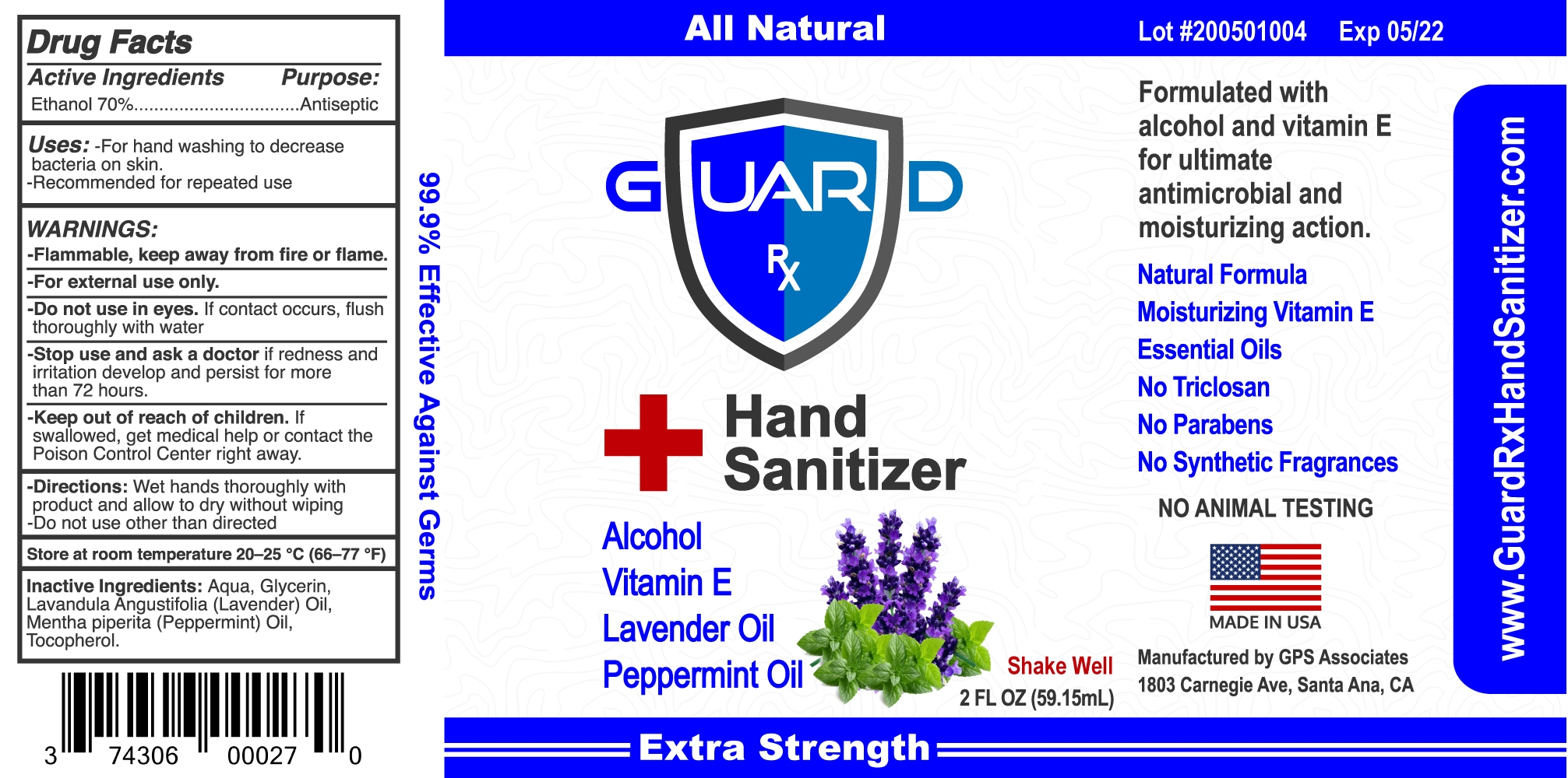 GuardRx Lavender Peppermint 2oz 70