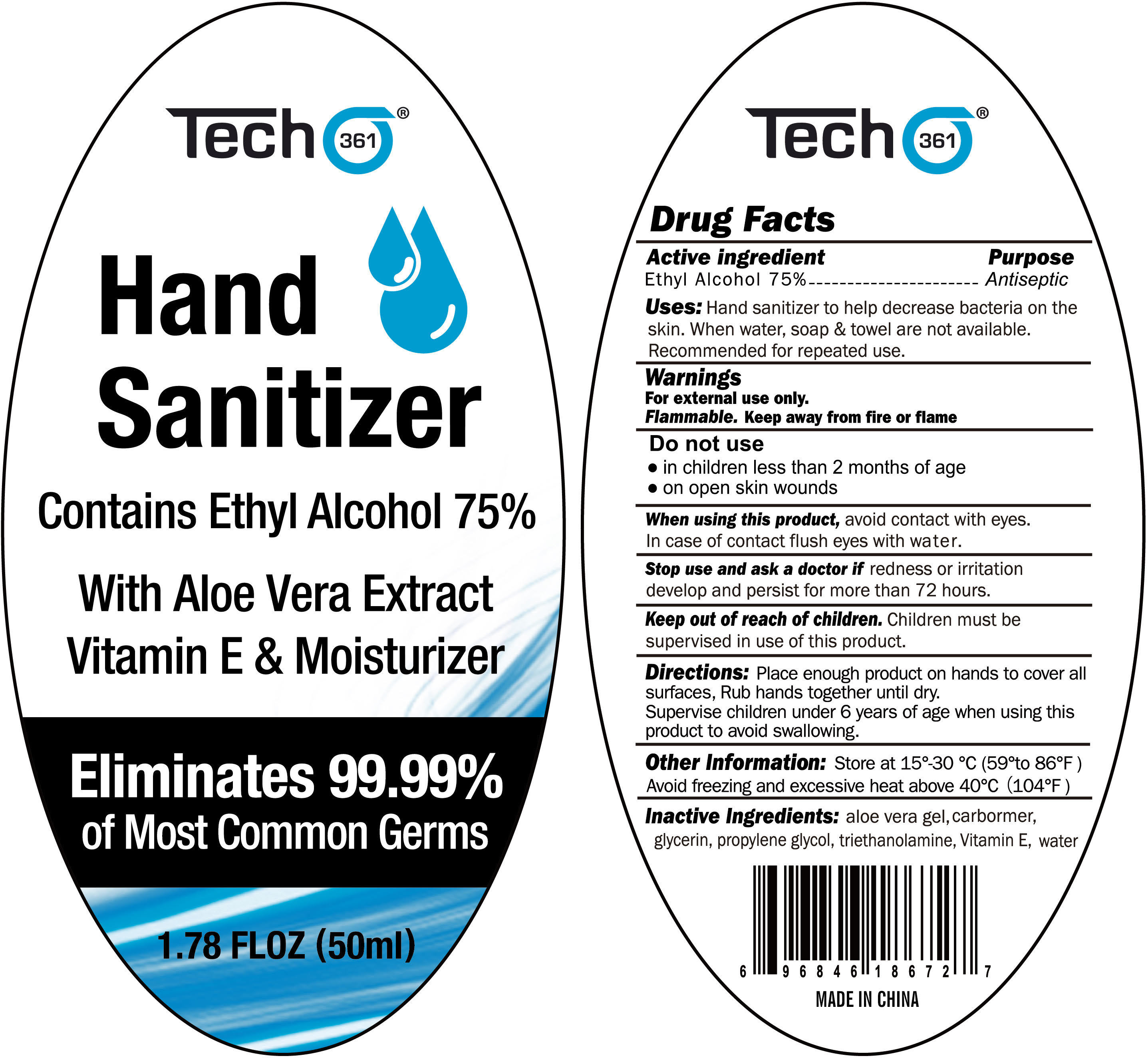 Tech361 Hand Sanitizer 50 mL