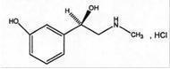 Phenylephrine hydrochloride structural formula