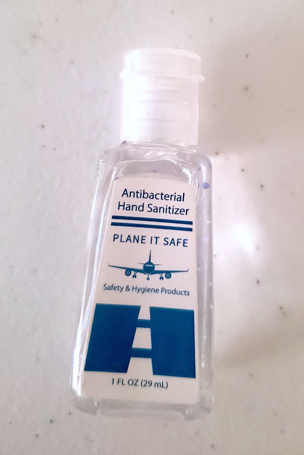 Plane It Safe 1oz Hand Sanitizer front label