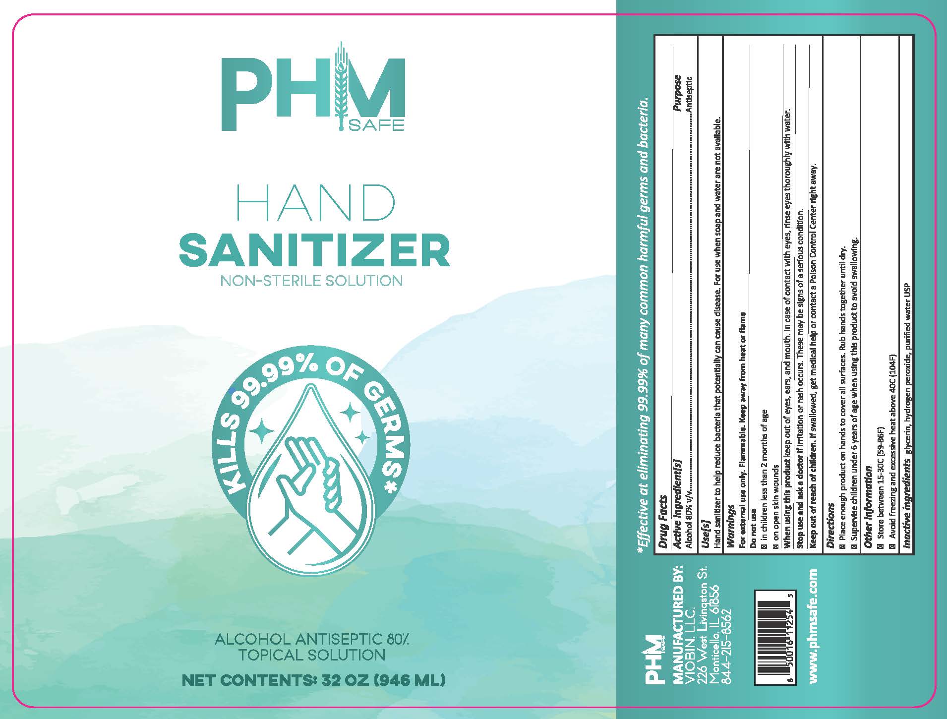 PHM Safe Hand Sanitizer 32oz