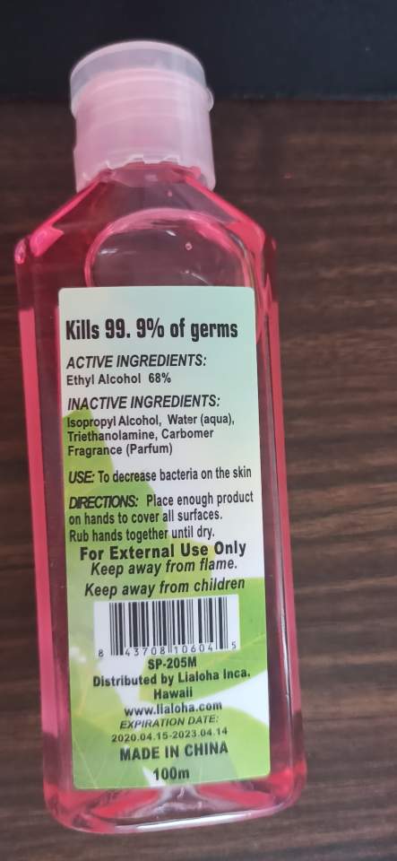 Hand Sanitizer Pink Plumeria Ethyl Alcohol Gel 5543