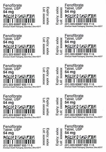 54 mg Fenofibrate Tablet Blister