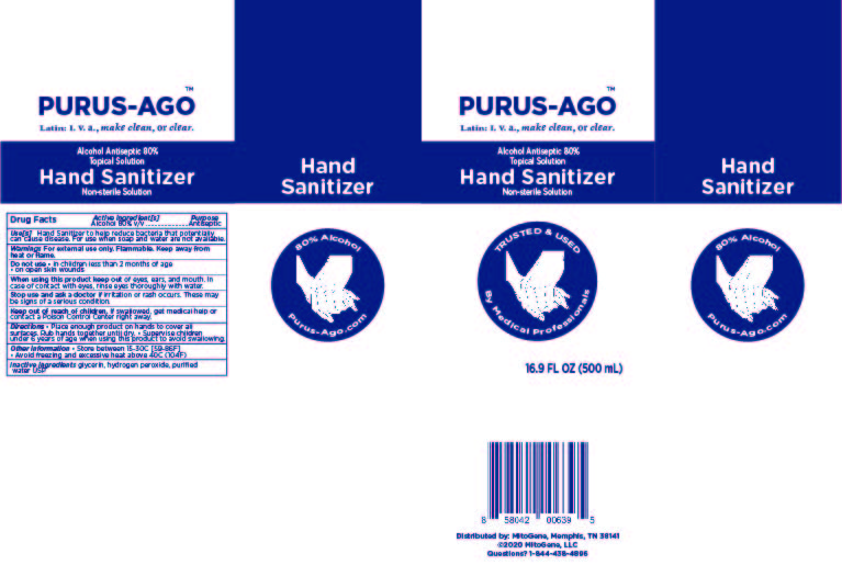 Full Label for 499.79 mL Hand Sanitizer