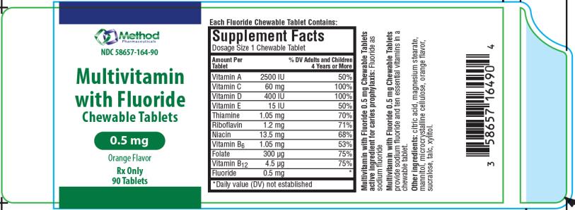 PRINCIPAL DISPLAY PANEL 
NDC: <a href=/NDC/58657-164-90>58657-164-90</a>
Multivitamin
with Fluoride
Chewable Tablets
0.5 mg
Orange Flavor 
Rx Only
90 Tablets 
