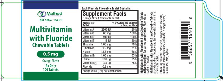 PRINCIPAL DISPLAY PANEL 
NDC: <a href=/NDC/58657-164-01>58657-164-01</a>
Multivitamin
with Fluoride
Chewable Tablets
0.5 mg
Orange Flavor 
Rx Only
100 Tablets
