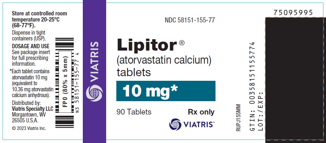 Lipitor® 10 mg Bottle Label
