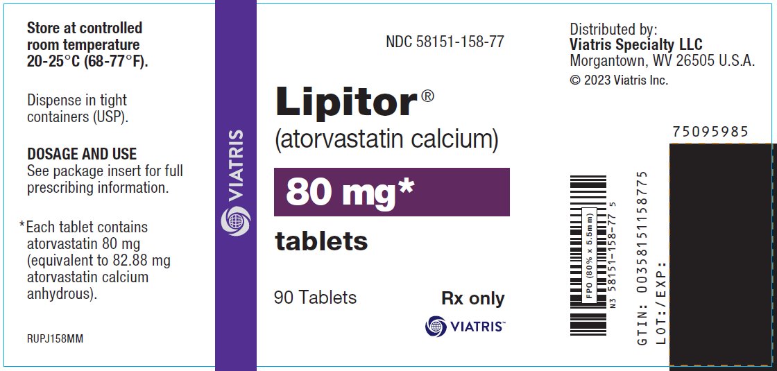 Lipitor® 80 mg Bottle Label