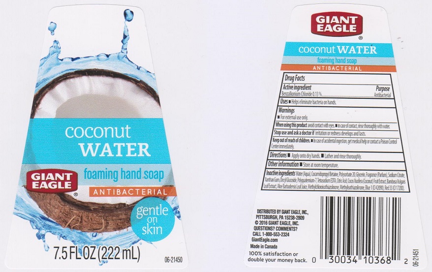 Giant Eagle Coconut Water Foaming by Apollo Health and Beauty Care
