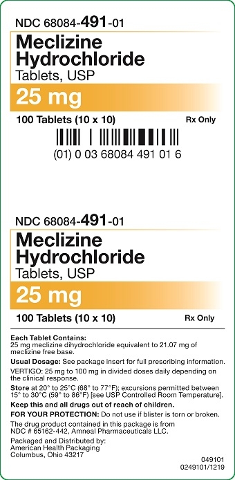 25 mg Meclizine HCl Tablets Carton