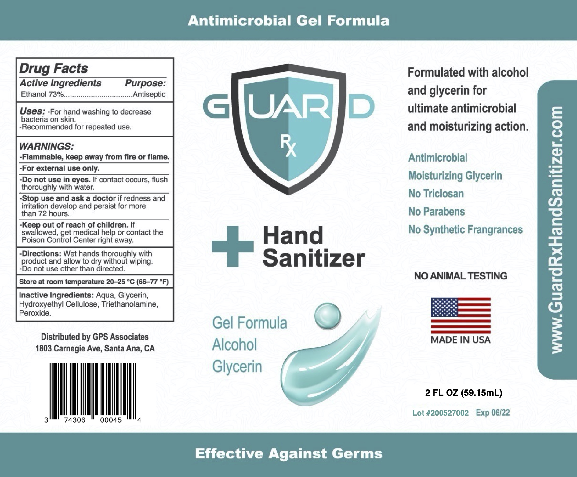 GuardRx Gel Label 2oz