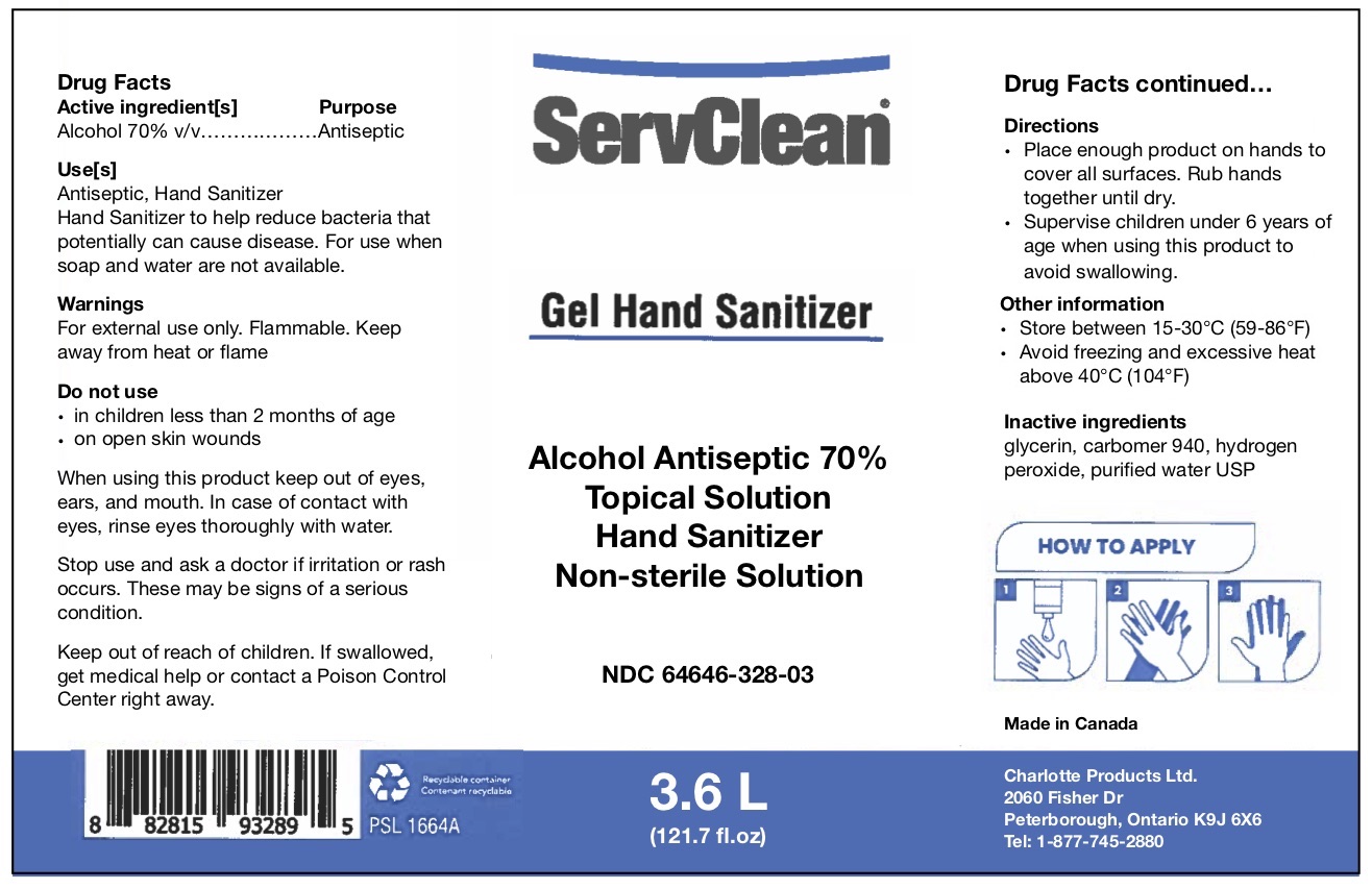 Gel Hand Sanitizer 3.6 Litres NDC: <a href=/NDC/64646-328-03>64646-328-03</a>
