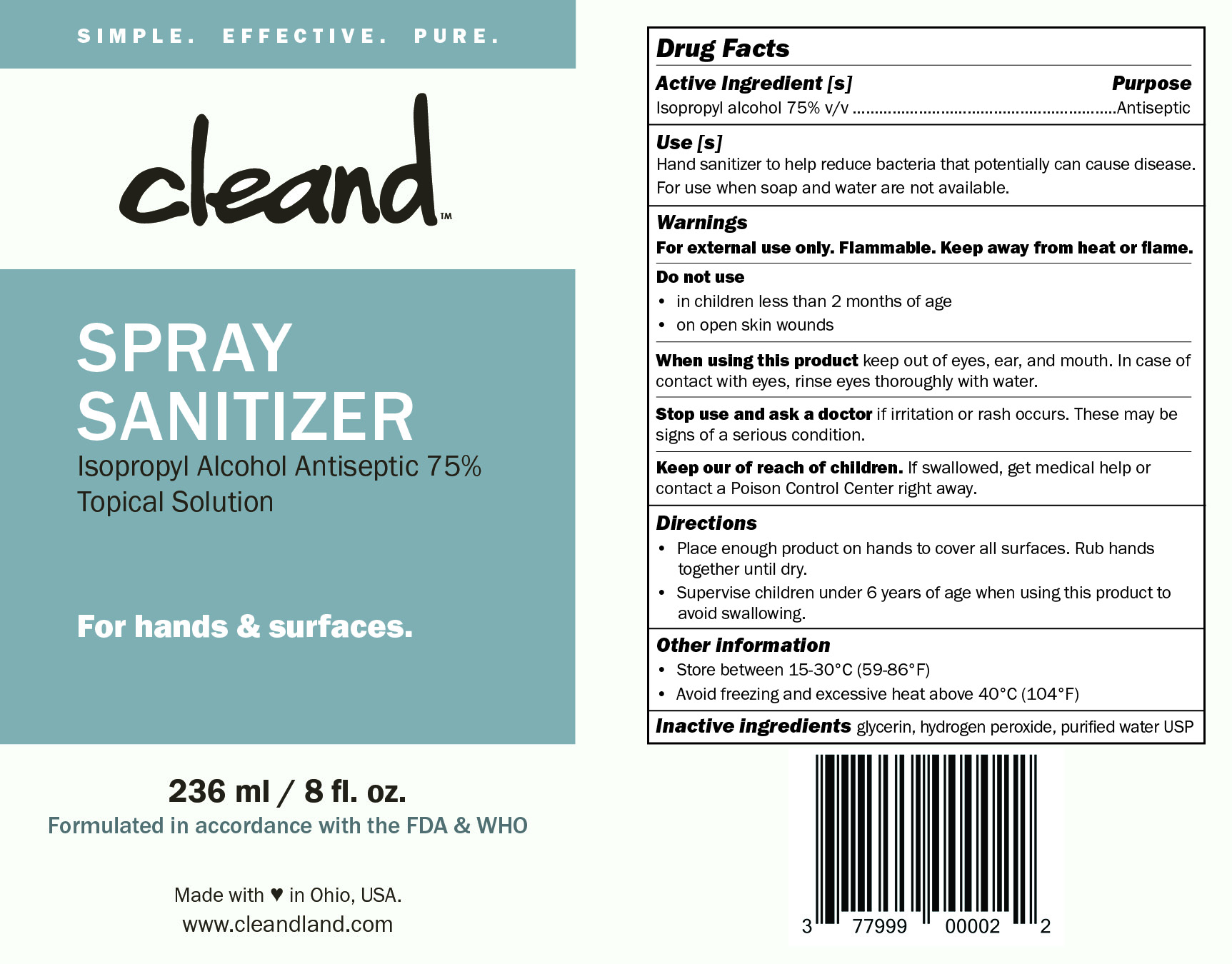 236 ml label