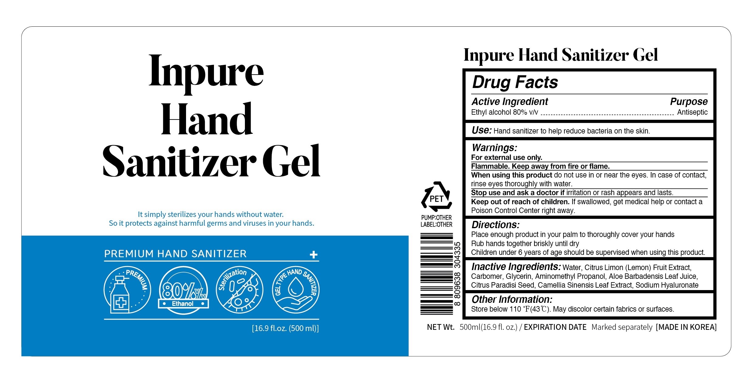 ​Inpure Hand Sanitizer 78417-101-10