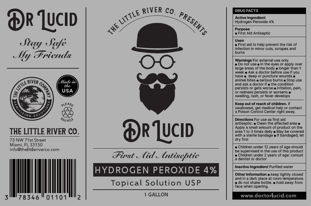 Dr Lucid 4% Hydrogen Peroxide 1 Gal Label
