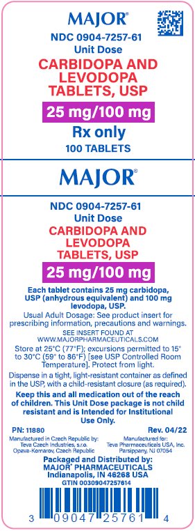 25mg/100mg carton label