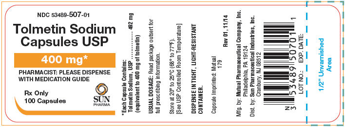 PRINCIPAL DISPLAY PANEL - 400 mg Capsule Bottle Label