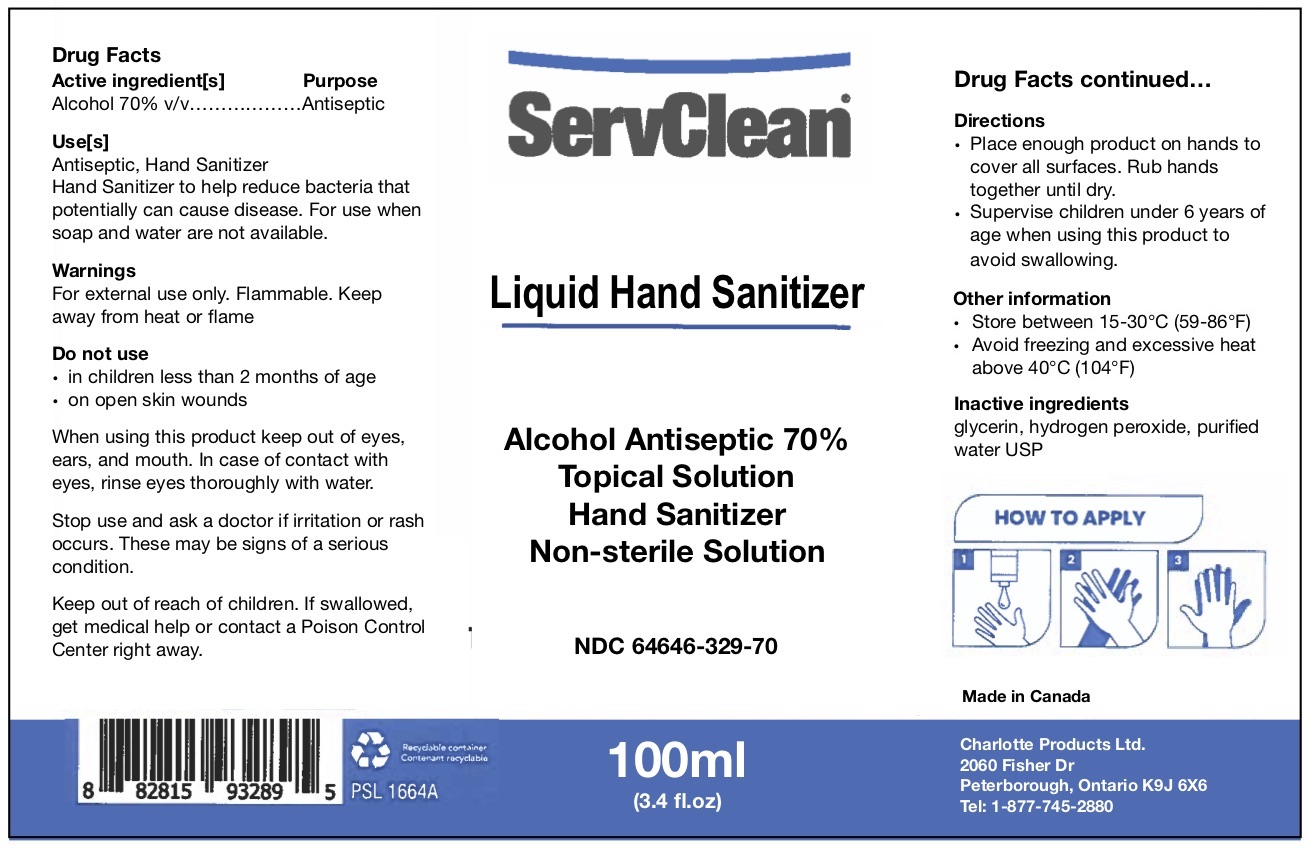 Liquid Hand Sanitizer 100 ML NDC: <a href=/NDC/64646-329-70>64646-329-70</a>