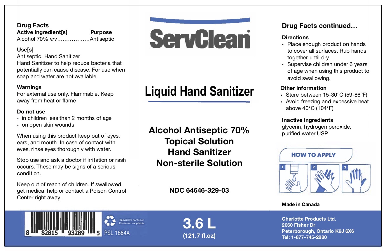 Liquid Hand Sanitizer 3.6 Litres NDC: <a href=/NDC/64646-329-03>64646-329-03</a>