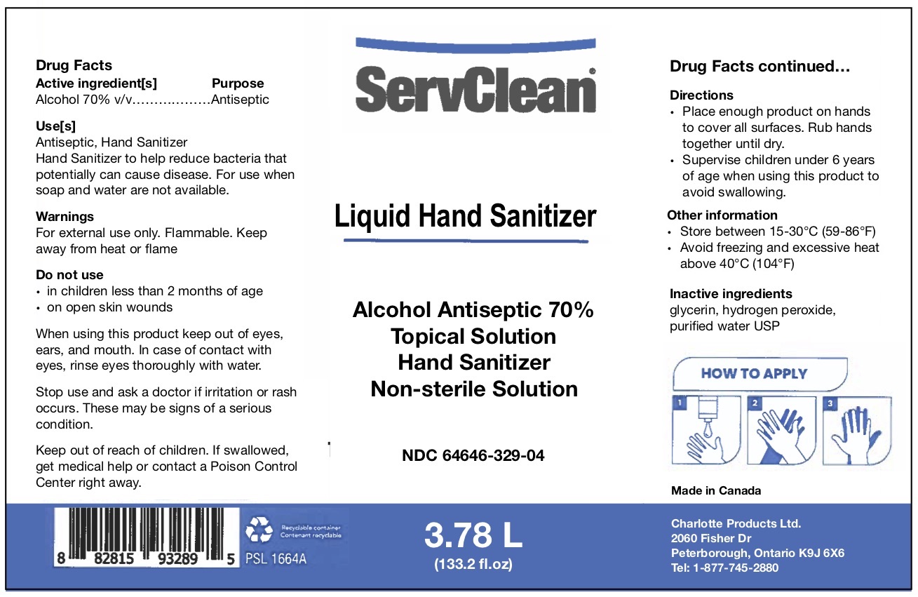 Liquid Hand Sanitizer 3.78 Litres NDC: <a href=/NDC/64646-329-04>64646-329-04</a>