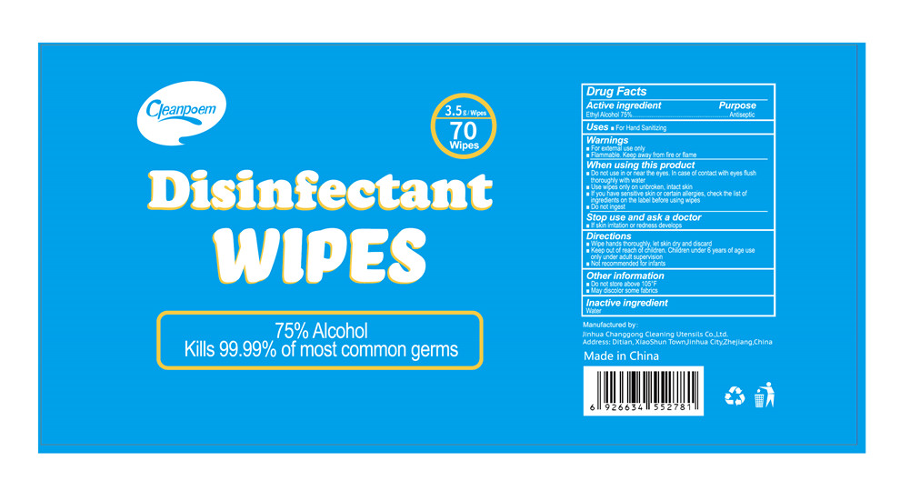 70 wipes label 