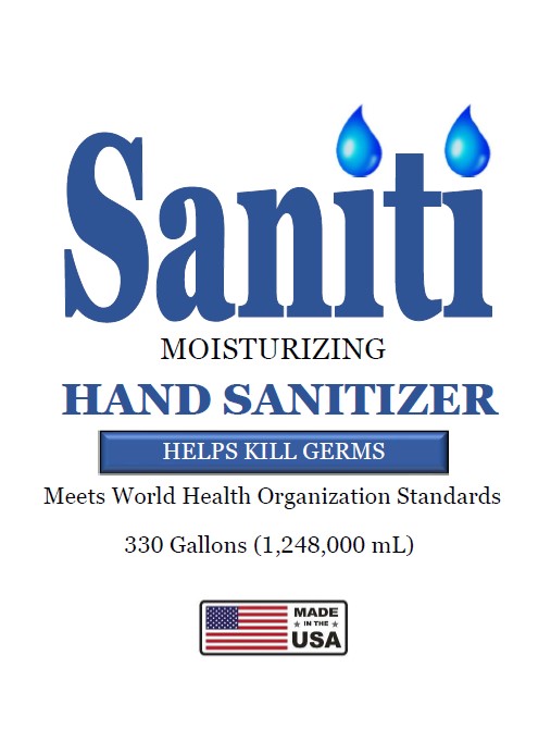 Saniti - 330 Gallon Label Front