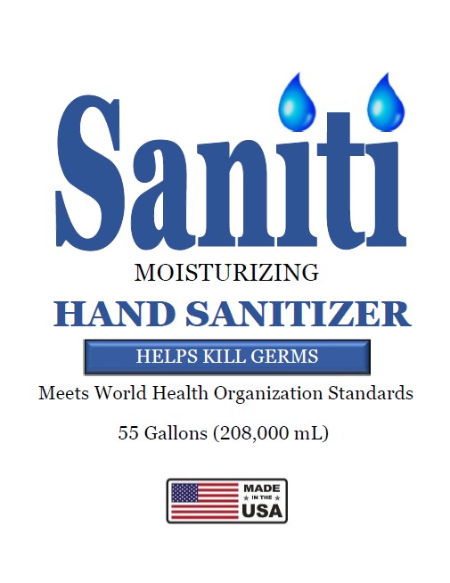 Saniti - 55 Gallon Label Front