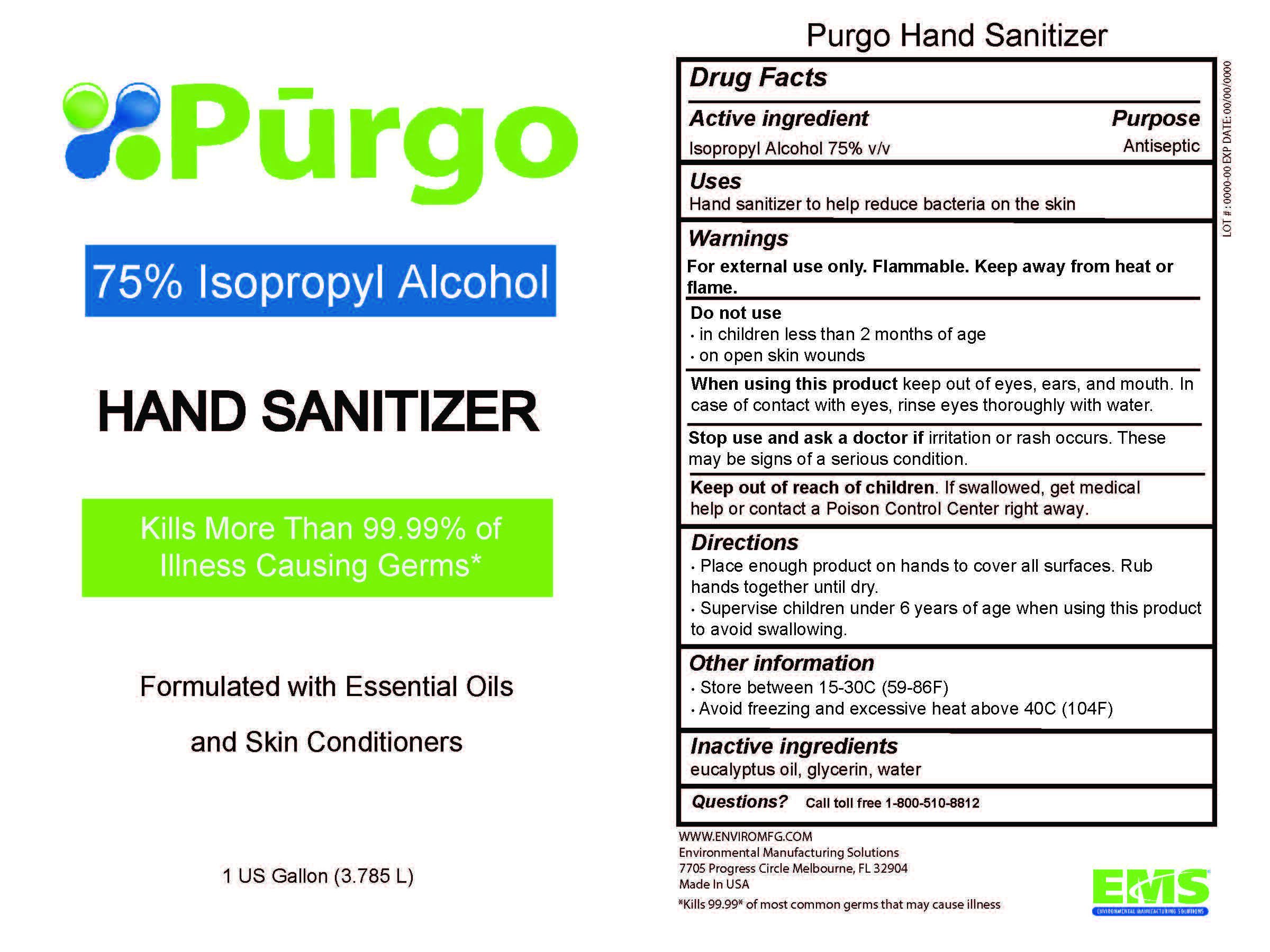 Purgo Hand Sanitizer 