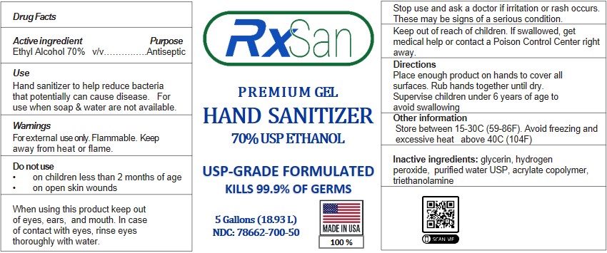 Rx San Label 5 gallon