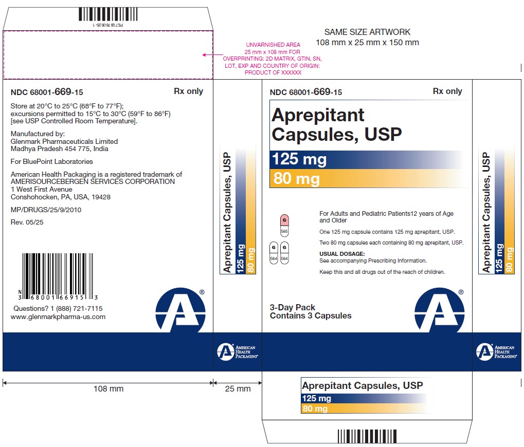 Carton Kit pack - Aprepitant Capsules USP 125mg and 80mg 3 day kit pack