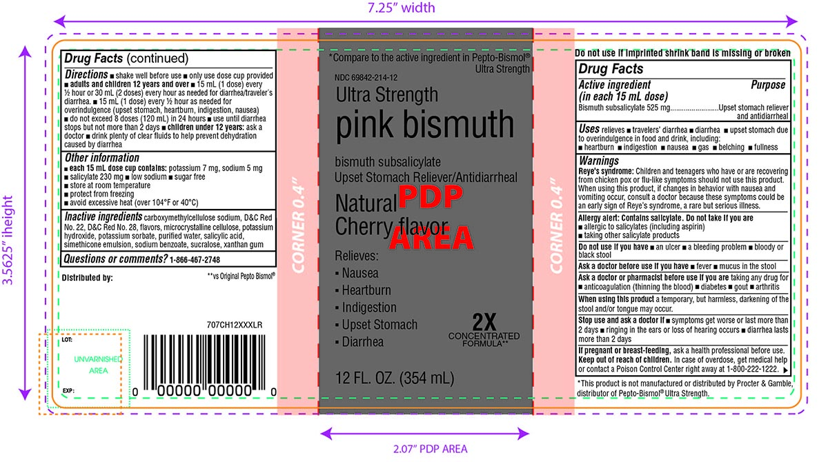 CVS Ultra Strength pink bismuth cherry flavor 354 mL