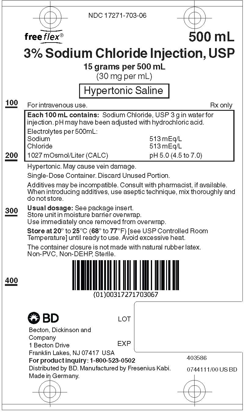 PACKAGE LABEL - PRINCIPAL DISPLAY – 3% Sodium Chloride Injection, USP Bag Label
