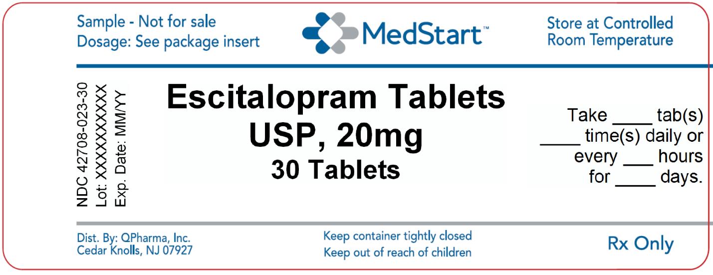 42708-023-30 Escitalopram Tablets USP 20mg x 30 V2