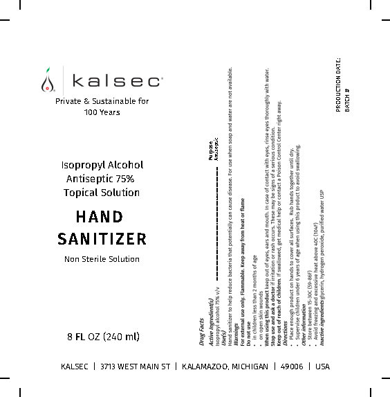 8 OZ Hand Sanitizer Label